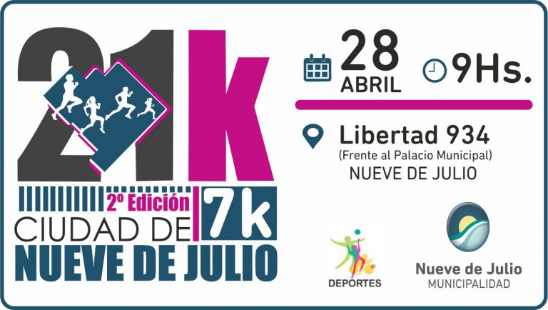 En abril se correrán los ’21k’ de Nueve de Julio