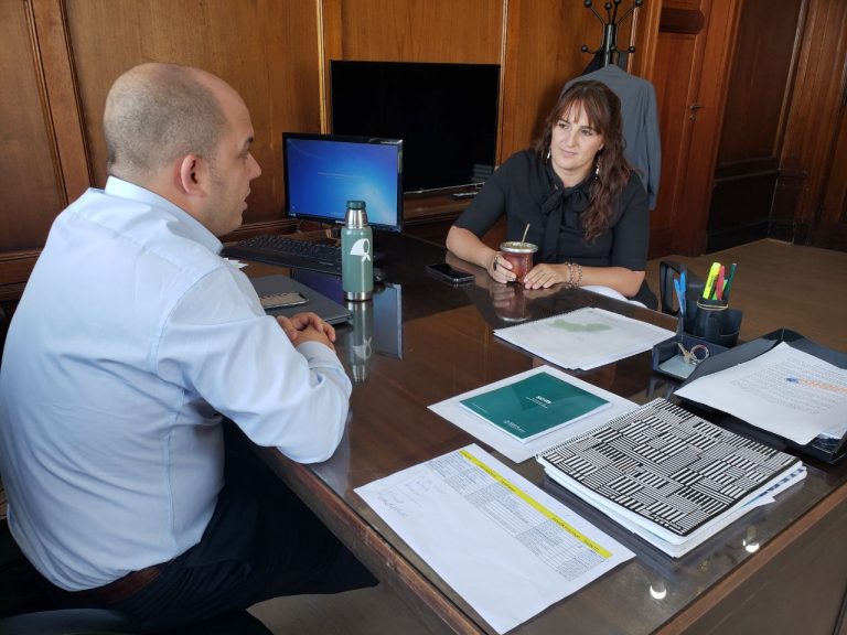 La senadora María Elena Defunchio se reunió con Avelino Zurro