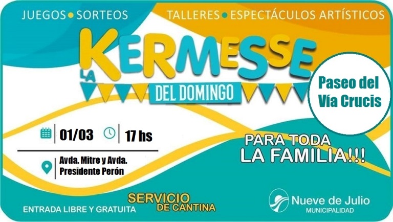 En el Paseo Vía Crusis se hará el cierre de las “Kermesses 2020”