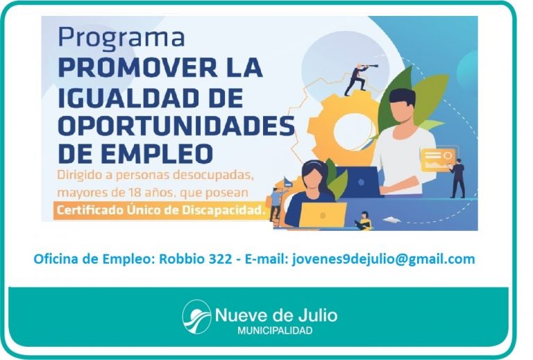 Se promueve la igualdad de oportunidades de empleo