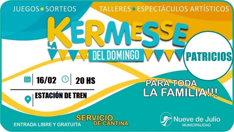 Este domingo habrá kermesses en Patricios