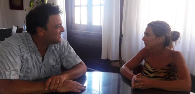 El intendente nuevejuliense recibió a la senadora Beccar Varela