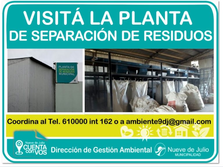 Desde Gestión Ambiental se hace la agenda de visitas a la Planta de Separación de Residuos