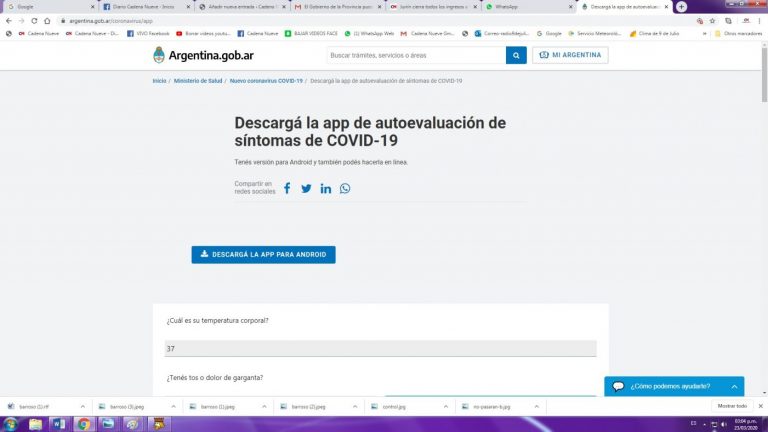 El Gobierno de la Provincia puso en funcionamiento el Autotest y Asistencia Coronavirus