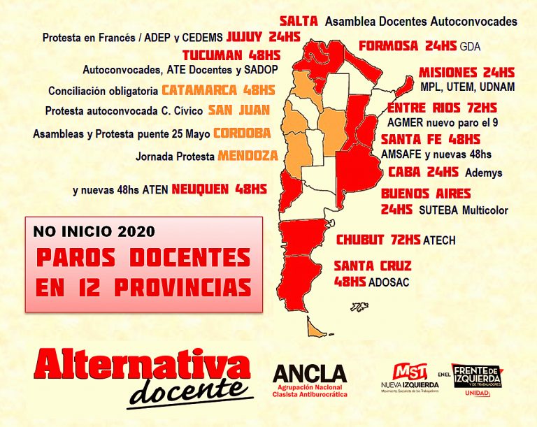 Andrea Lanzette: “Paros docente en medio país. 12hs, marchamos de Congreso”