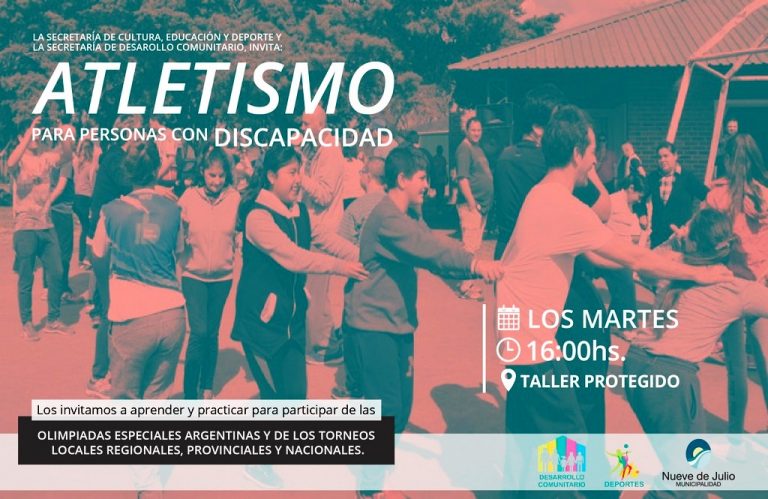 A las actividades de atletismo se pueden sumar personas con discapacidad