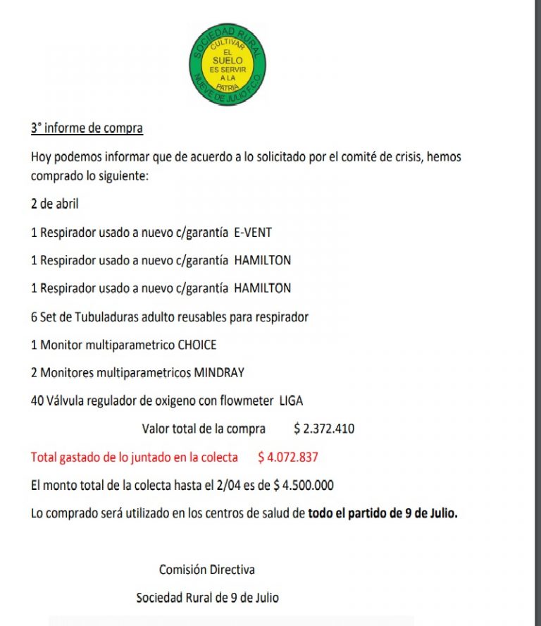 Más donaciones para el Comité Conjunto de Crisis en Salud del distrito nuevejuliense