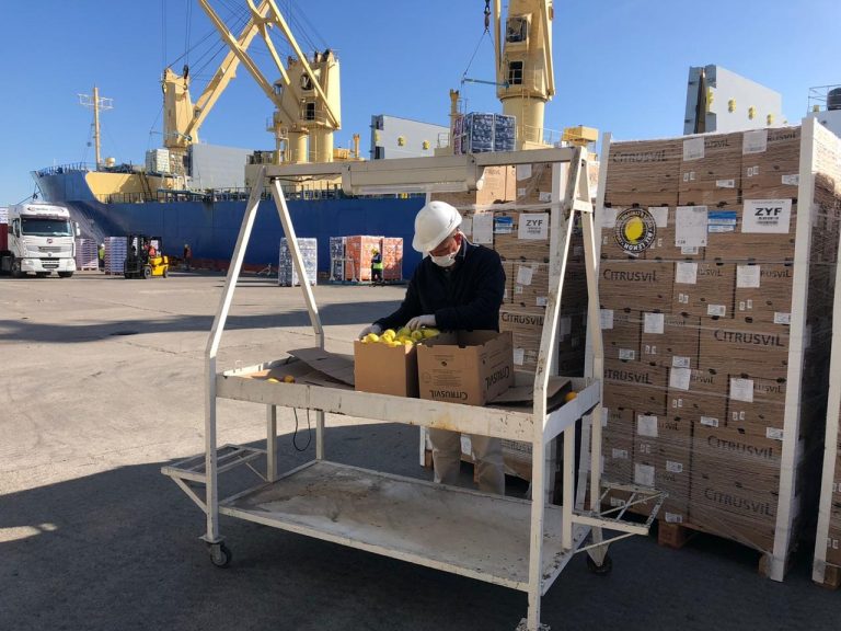 Primera exportación de frutas frescas cítricas desde puertos bonaerenses