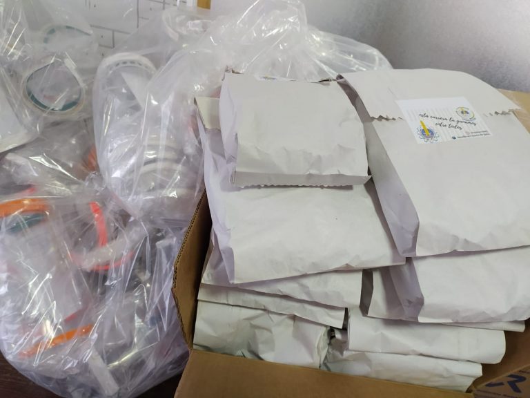 Más de 500 mascarillas faciales recibió el Comité de Crisis en Salud para el personal de sanidad