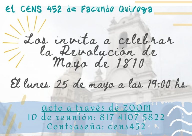 Facundo Quiroga convoca a celebrar el 25 de Mayo de manera original