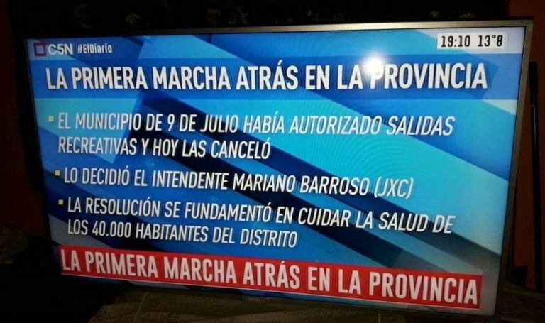 Mariano Barroso desmiente una noticia emitida en un canal nacional y que alcanza a sus decisiones de gobierno