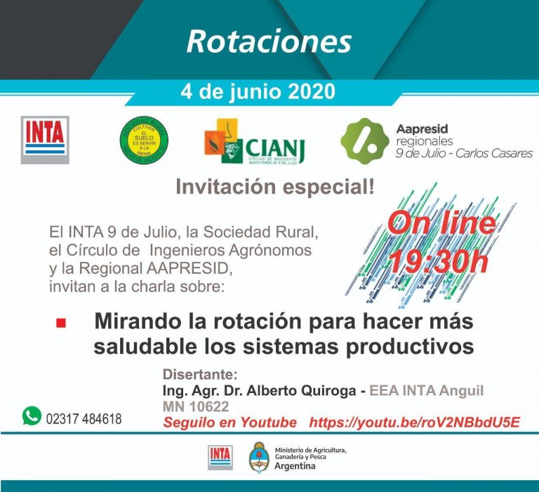 La rural nuevejuliense sigue con sus charlas virtuales para el hombre de campo
