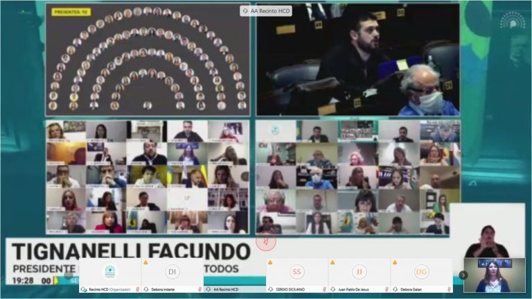 Por primera vez en su historia la mayoría de los diputados bonaerenses sesionaron desde sus ciudades de origen