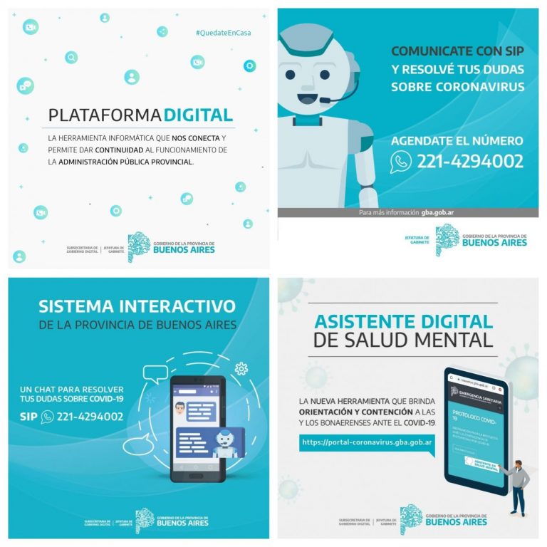 El estado provincial desarrolla herramientas informáticas para enfrentar la situación de emergencia sanitaria