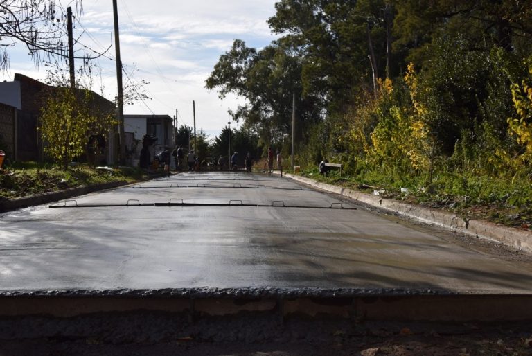Se completan obras de pavimentación en cercanías del Parque San Martín nuevejuliense