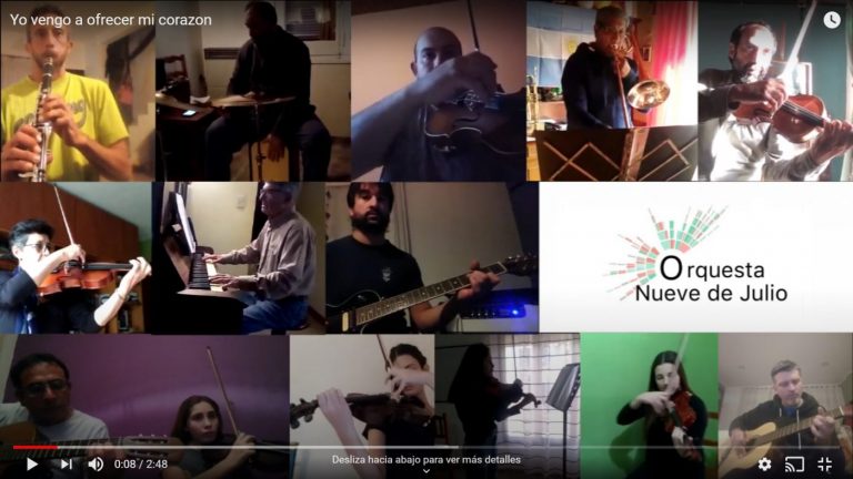 La Orquesta de Nueve de Julio regala ‘Yo vengo a ofrecer mi corazón’