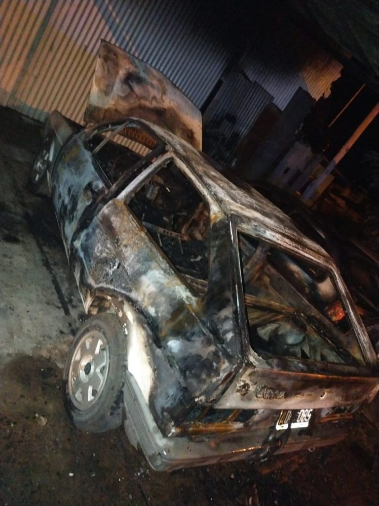 Se investiga en Alberti el incendio de un automóvil