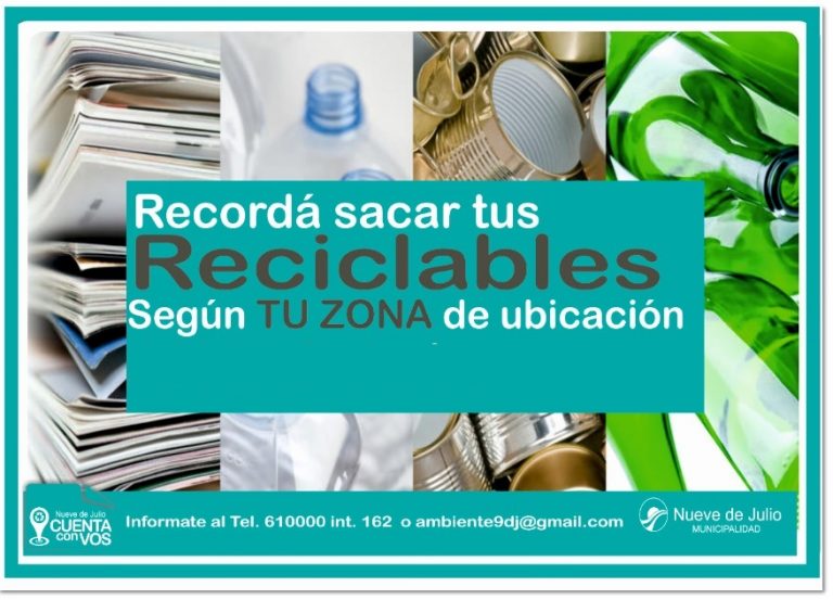 La recolección semanal de reciclables es normal