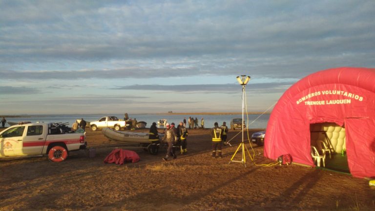 Bomberos nuevejulienses participan de un rescate en el partido de Trenque Lauquen