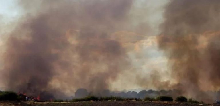 Gran parte de la ciudad de Nueve de Julio amaneció con desplazamiento de humo
