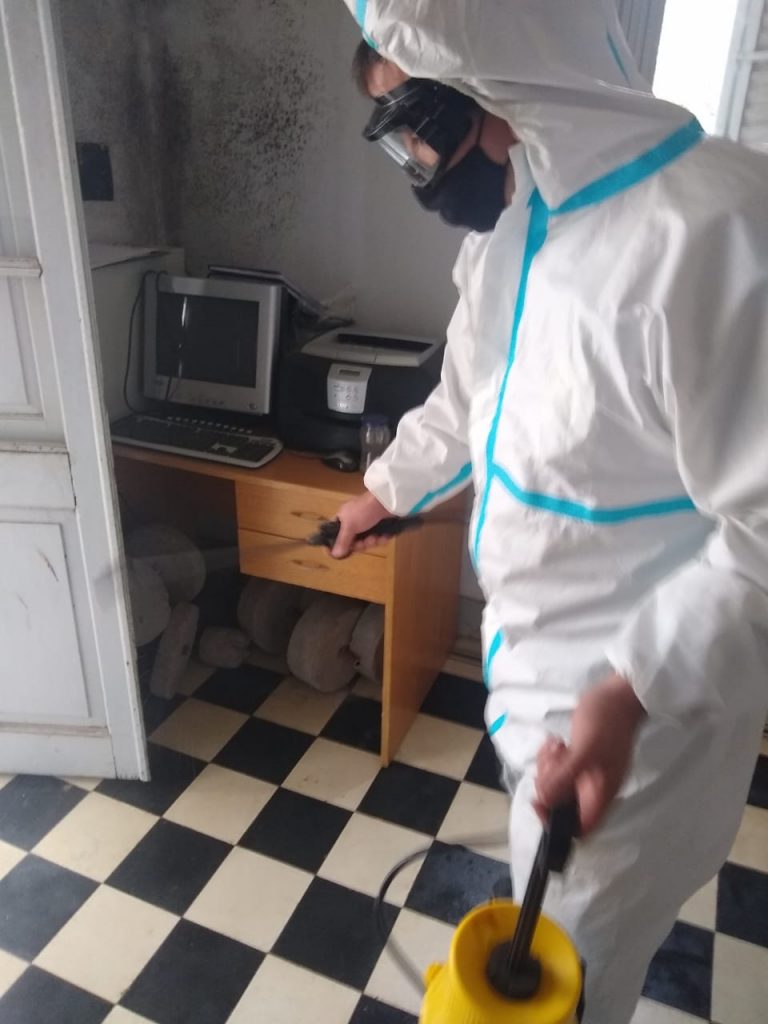 La sede de la Estación de Policía nuevejuliense fue desinfectada