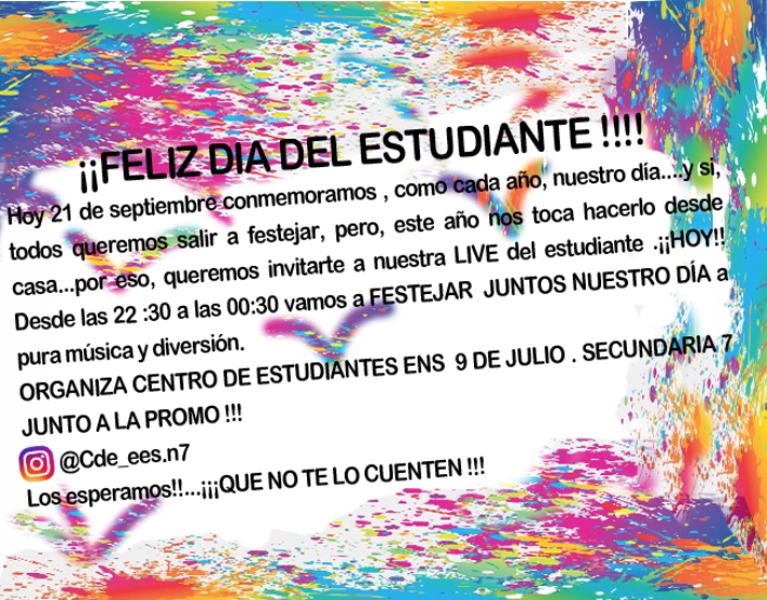 Festejo virtual del Día del Estudiante