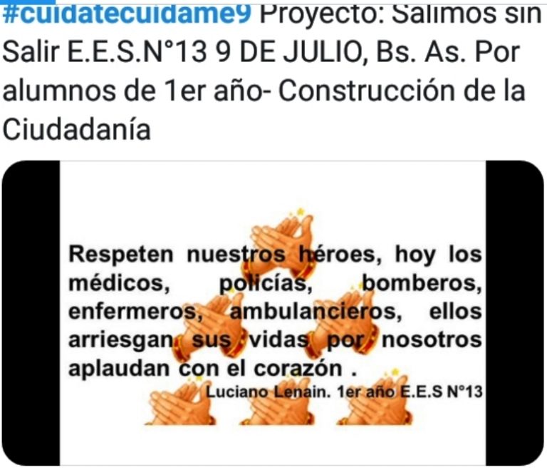Adolescentes escolares proponen ‘#CuidateCuidame9’ Salimos Sin Salir