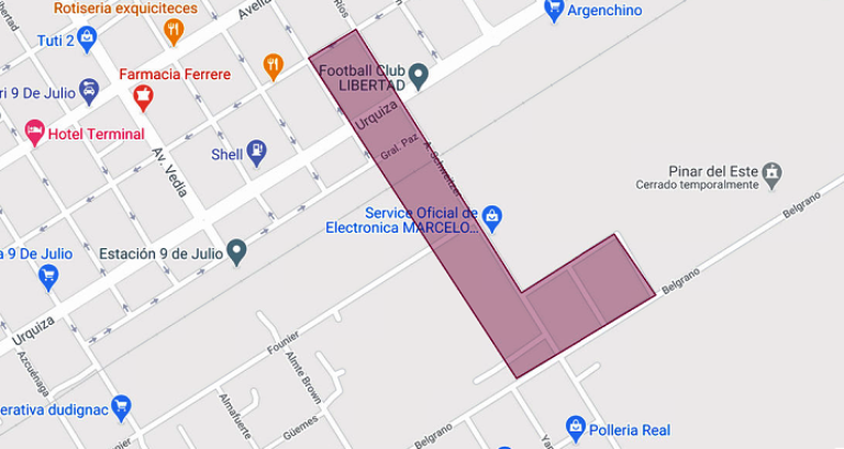 Corte de energía eléctrica en zona urbana