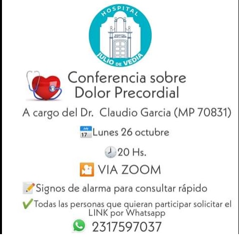 El Hospital Julio de Vedia abre las puertas a la comunidad zonal en salud preventiva