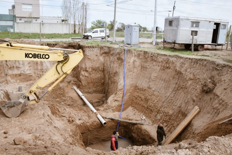 En Barrios Unidos avanzan los trabajos para instalar una Estación de Bombeo