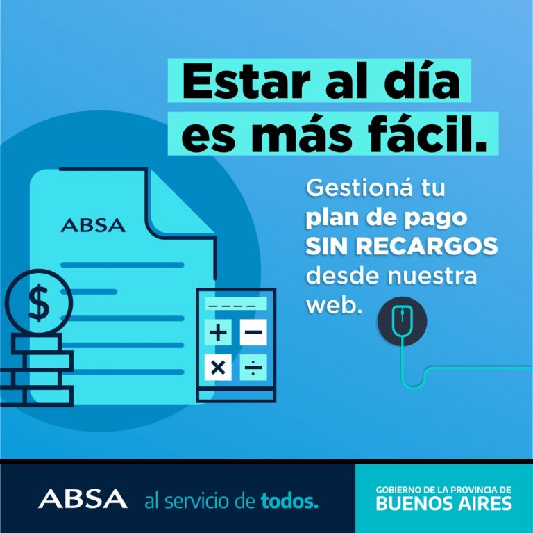 ABSA recuerda que continúa el Plan de Regularización de Deuda