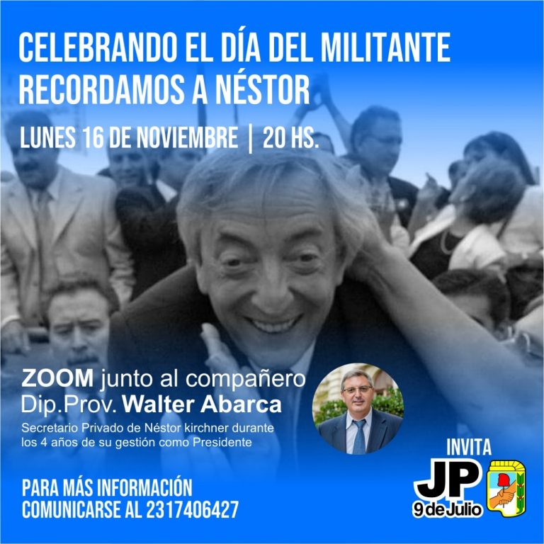 La Juventud Justicialista de Nueve de Julio convoca al acto del Militante