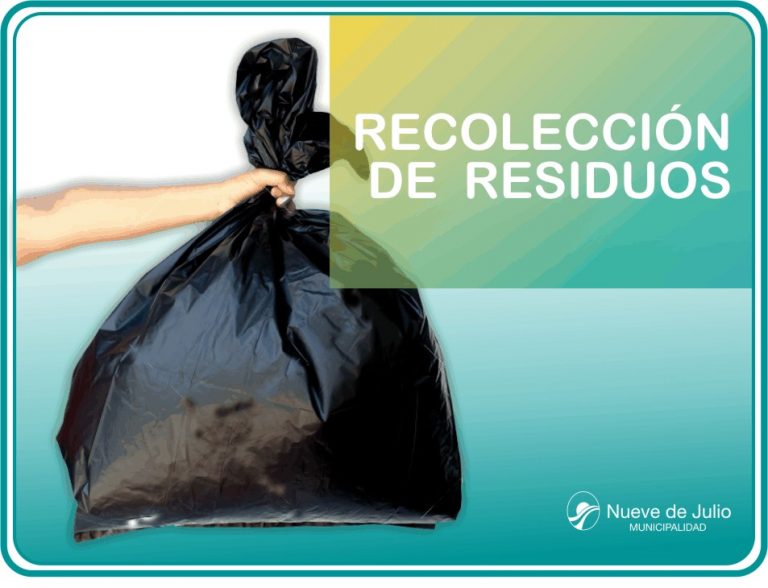 El lunes se recolectarán los residuos normalmente