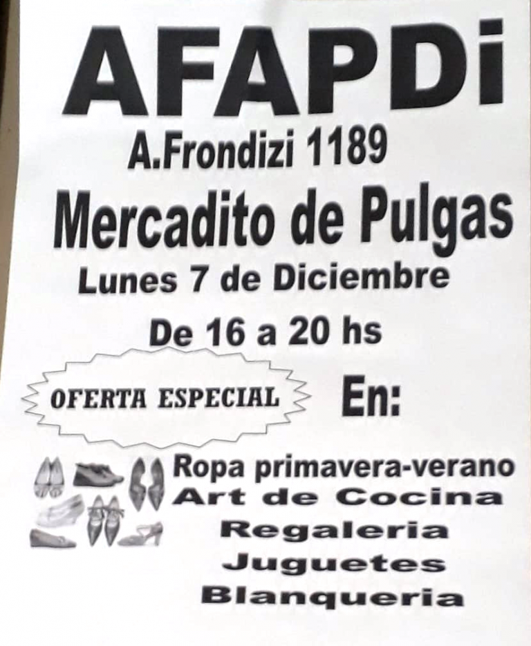AFAPDi abre sus puertas para un ‘Mercadito de Pulgas’