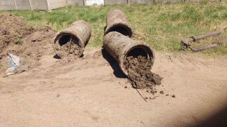 Obras de desagües en Facundo Quiroga