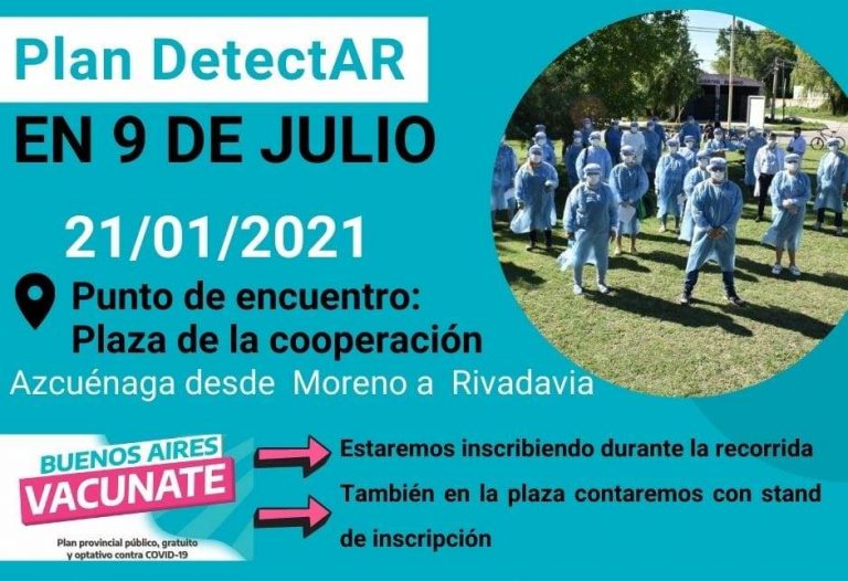 En Nueve de Julio se realiza la tercera jornada del Plan Detectar