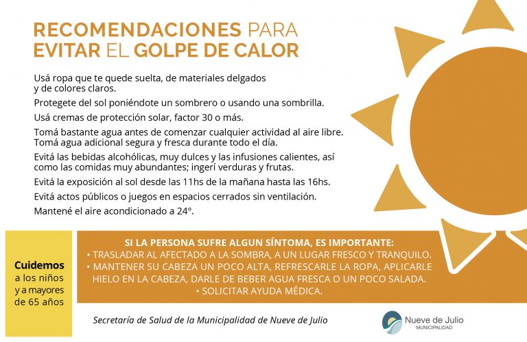 Ante las altas temperatura se advierte sobre el ‘Golpe de Calor’