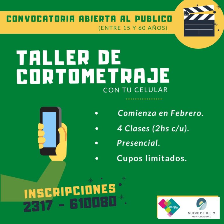 Abierto a todo público se hará un Taller de Cortometraje