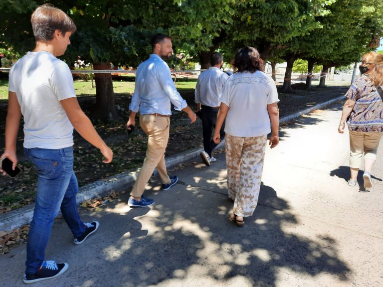 Mauricio Vivani encabezó una recorrida de obras en marcha en Dudignac