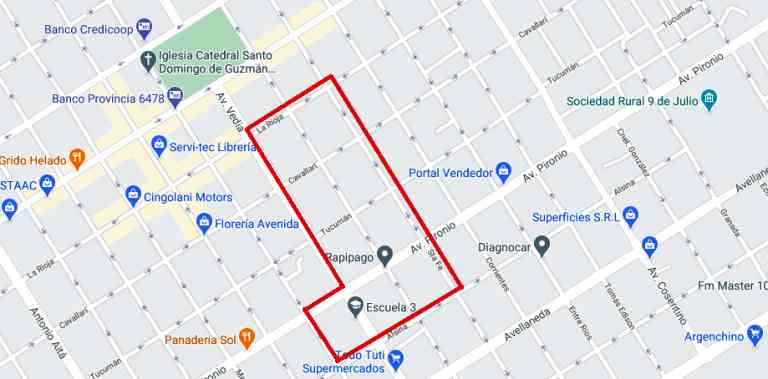 Un sector de zona céntrica nuevejuliense no tendrá luz
