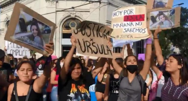 Rojas se movilizó por ‘Justicia’ ante la muerte de Ursula Bahillo