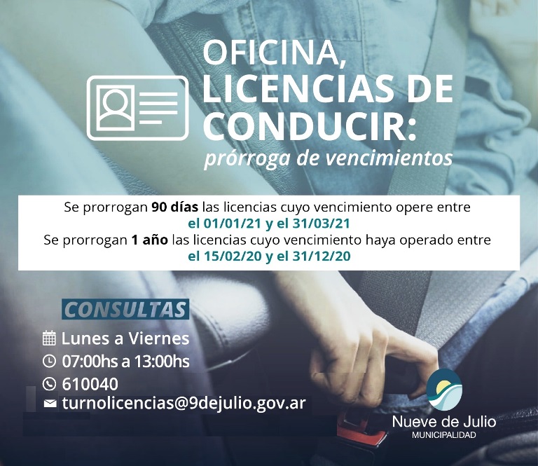 Se mantiene la prorroga de Licencias de Conducir