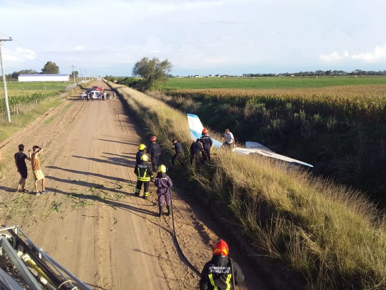 En cercanías de Pehuajó cayó una avioneta y el piloto resultó ileso
