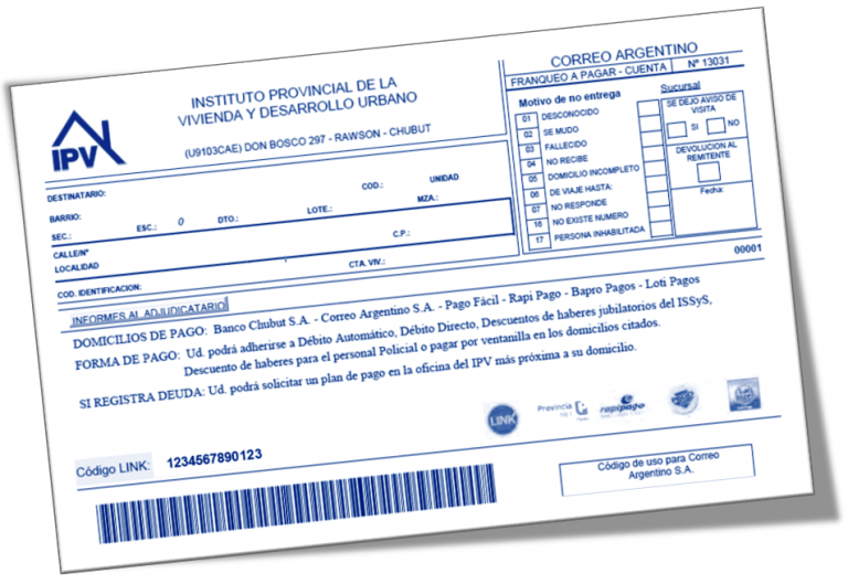 Los beneficiarios de planes de vivienda deberán imprimir su propia chequera de pago