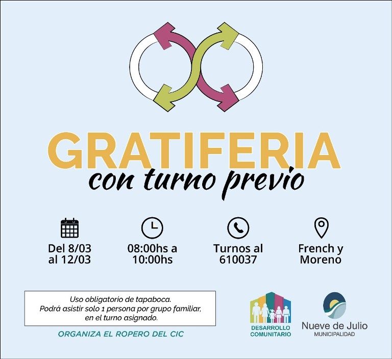 Feria de ropa gratuita en el Centro Integrador Comunitario