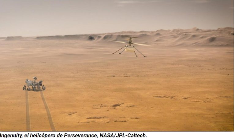 Voló el primer helicóptero en Marte