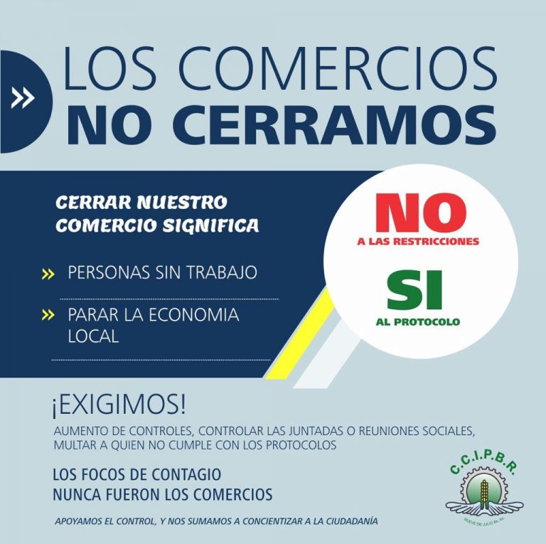 Los comerciantes nuevejuliense se comprometen a seguir trabajando con todos los protocolos de cuidados de pandemia