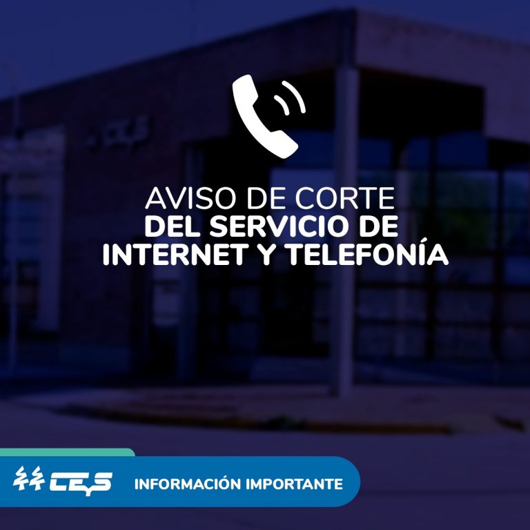 Los servicios de telefonía e internet serán cortados en Nueve de Julio