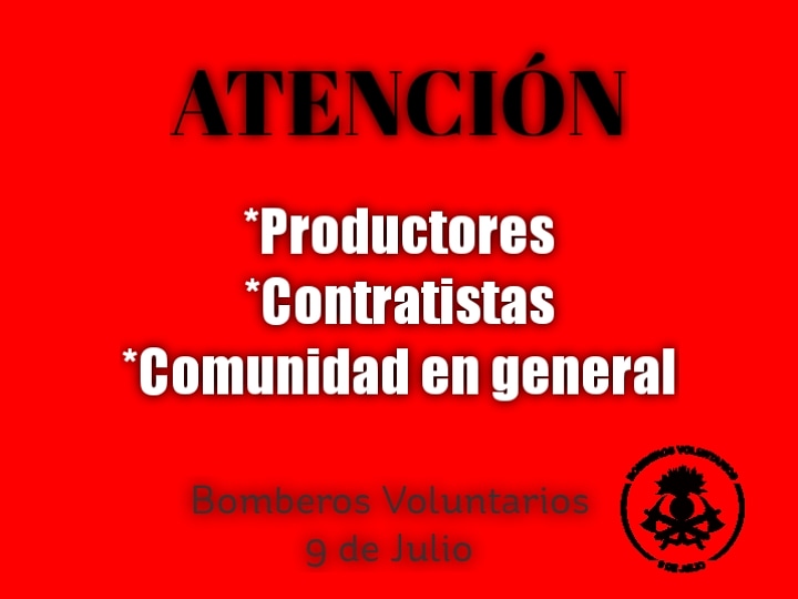 Llamado de atención de Bomberos Voluntarios