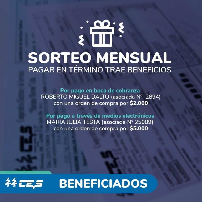 Más vecinos ganaron premios por pagar en tiempo y forma